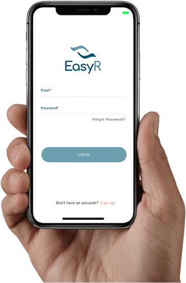 EasyR App login screen
